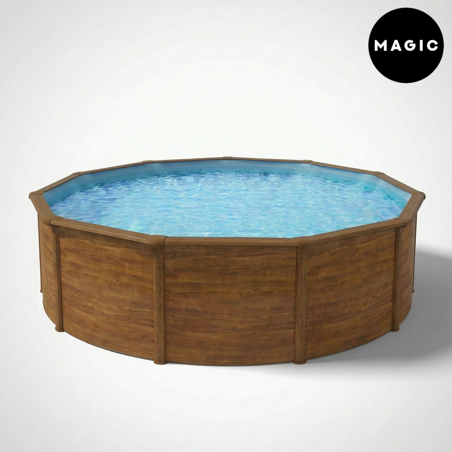 Бассейн Magic карк. морозоустойчивый круглый 360*132 Темное дерево