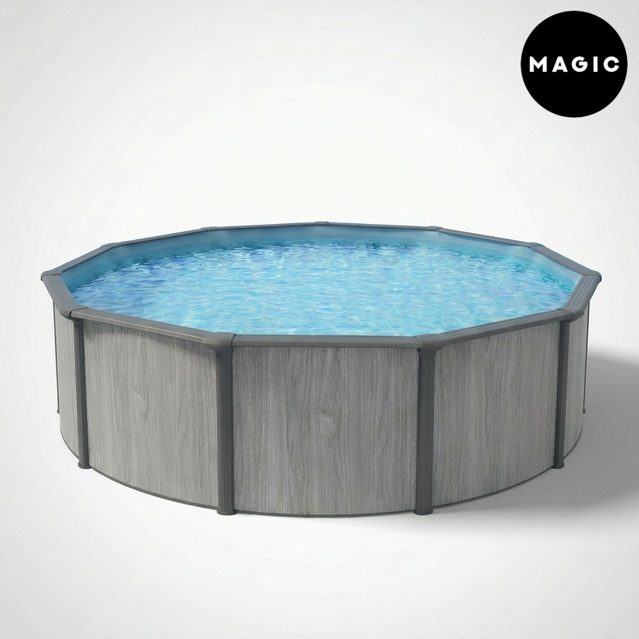 Бассейн Magic карк. морозоустойчивый круглый 550*132  Серое дерево