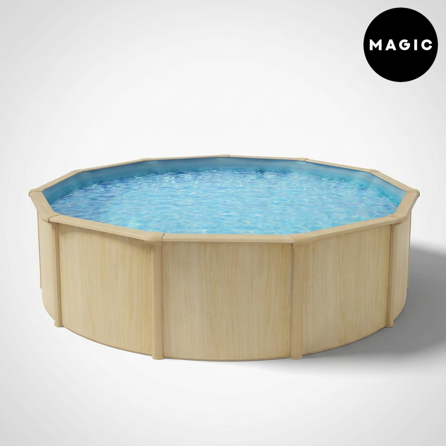Бассейн Magic карк. морозоустойчивый круглый 550*132  Светлое дерево